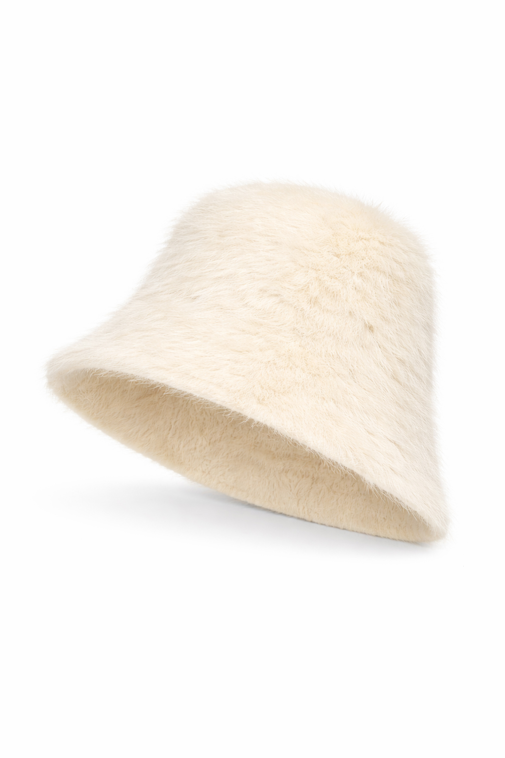 CLOCHE FAKE FUR, 100%PC, MADE IN PRC          - IVORY